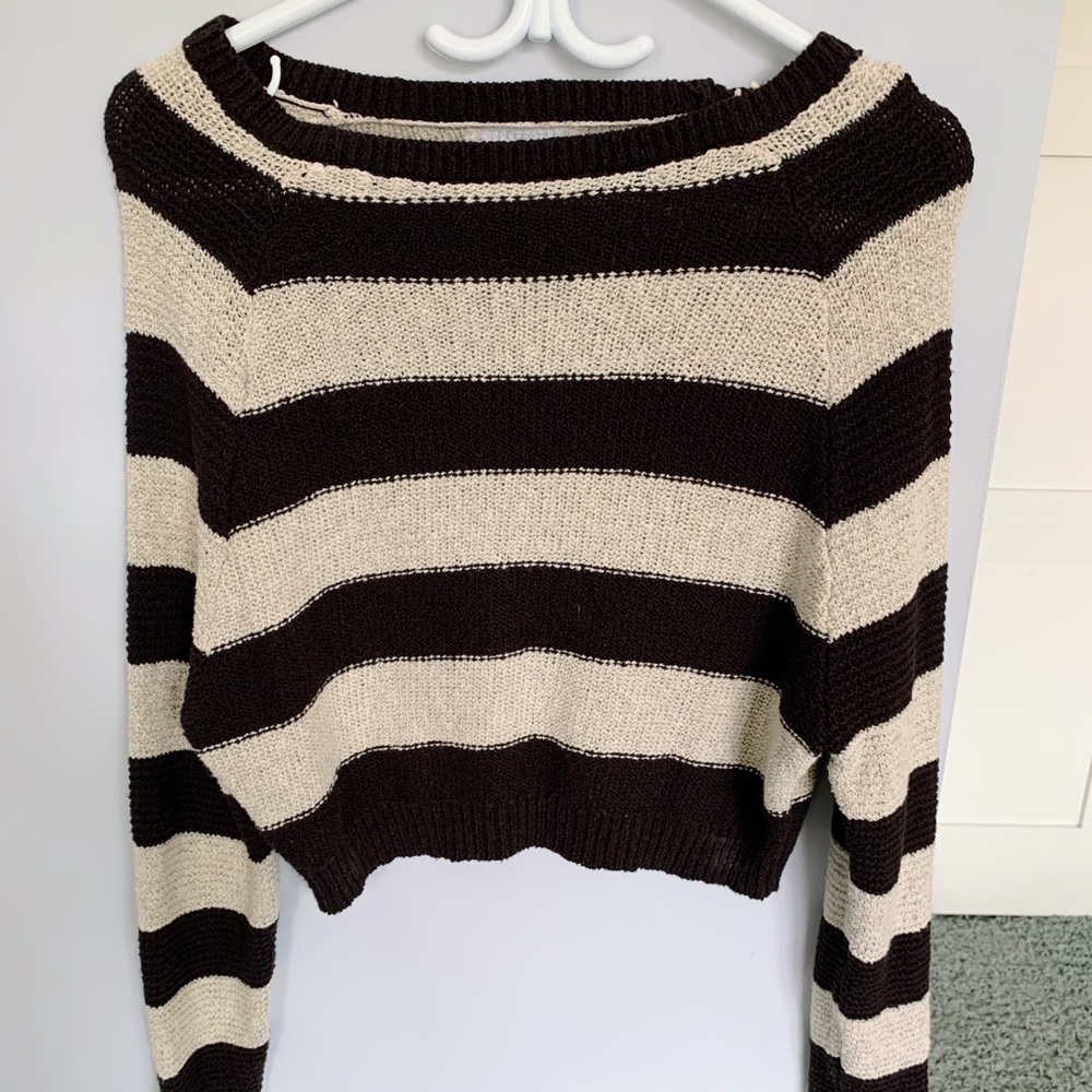Urban Outfitters Striped Cropped Sweater (S)